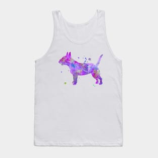 Bull Terrier Dog Watercolor Painting Tank Top